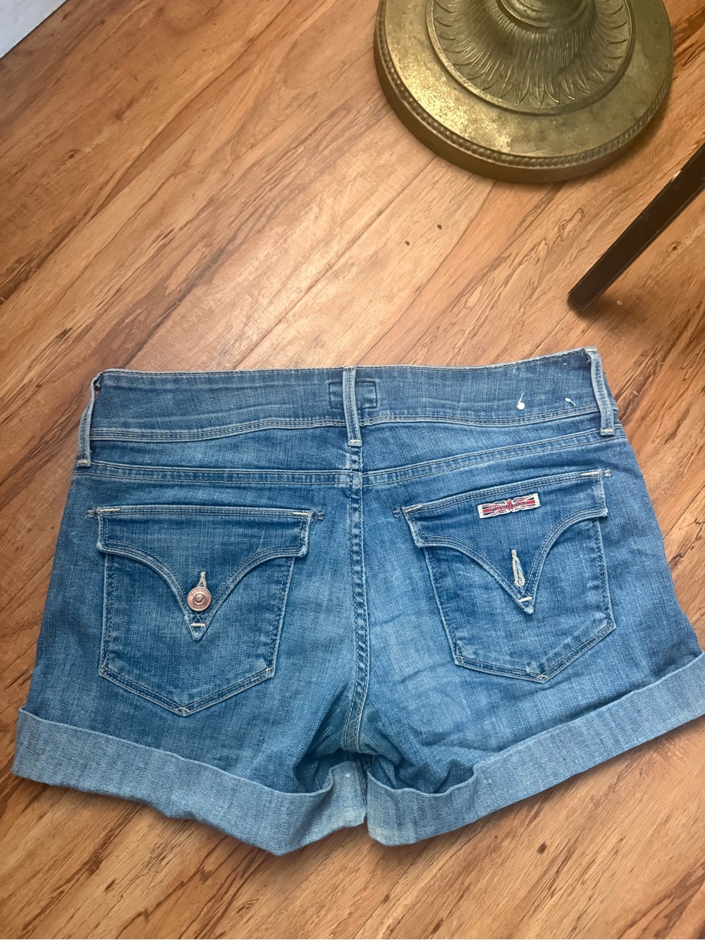 Hudson Jeans Light Blue Rolled Hem Denim Shorts